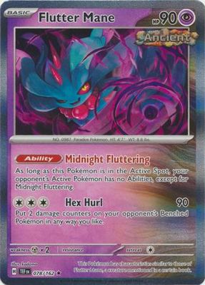 Flutter Mane - 078/162 -  Rare Scarlet &amp; Violet: Temporal Forces Singles