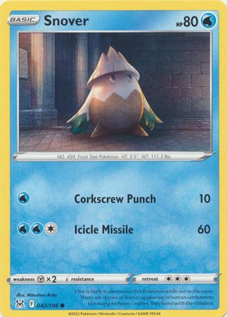 Snover - 042/196 - Common Sword &amp; Shield: Lost Origin Singles
