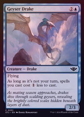 Geyser Drake 0051 - Foil Outlaws of Thunder Junction Foil Singles