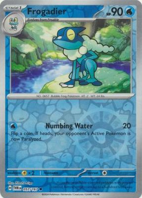 Frogadier - 057/167 - Common Reverse Holo Scarlet &amp; Violet: Twilight Masquerade Reverse Holo Singles
