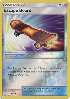 Escape Board - 122/156 - Uncommon Reverse Holo Sun &amp; Moon: Ultra Prism Reverse Holo Singles (Español)