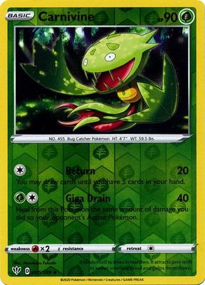 Carnivine - 005/189 - Uncommon Reverse Holo Sword &amp; Shield: Darkness Ablaze Reverse Holo Singles