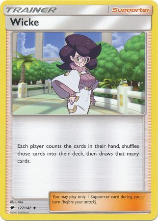 Wicke - 127/147 - Uncommon Sun &amp; Moon: Burning Shadows Singles