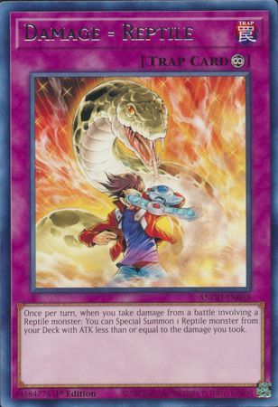 Damage = Reptile - ANGU-EN058 - Rare 1st Edition Ancient Guardians 1st Edition Singles (Espanol)