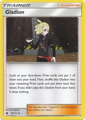 Gladion - 95/111 - Uncommon Sun &amp; Moon: Crimson Invasion Singles