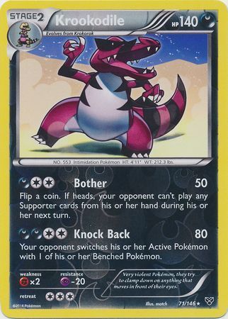 Krookodile - 71/146 - Rare Reverse Holo XY (Base Set) Reverse Holo Singles