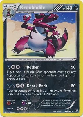 Krookodile - 71/146 - Rare Reverse Holo XY (Base Set) Reverse Holo Singles