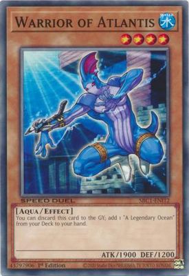 Warrior of Atlantis - SBC1-ENI12 - Common 1st Edition Speed Duel: Streets of Battle City Singles