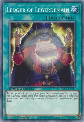 Ledger of Legerdemain - SBC1-ENF11 - Common 1st Edition Speed Duel: Streets of Battle City Singles