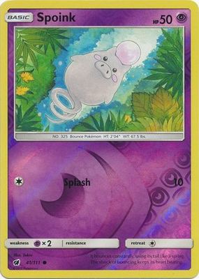 Spoink - 41/111 - Common Reverse Holo Sun &amp; Moon: Crimson Invasion Reverse Holo Singles