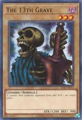 The 13th Grave - LOB-EN014 - Common Unlimited (25th Reprint) Legend of Blue Eyes White Dragon 25th Anniversary (espanol)