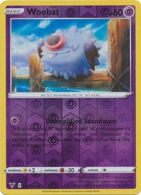 Woobat - 073/185 - Common Reverse Holo Sword &amp; Shield: Vivid Voltage Reverse Holo Singles (Español)