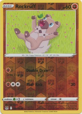 Rockruff - 109/196 - Common Reverse Holo Sword &amp; Shield: Lost Origin Reverse Holo Singles