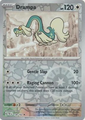 Drampa - 138/162 - Holo Rare Reverse Holo Scarlet &amp; Violet: Temporal Forces Reverse Holo Singles