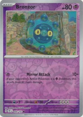 Bronzor - 068/162 - Common Reverse Holo Scarlet &amp; Violet: Temporal Forces Reverse Holo Singles