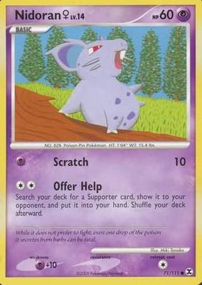 Nidoran F - 71/111 - Common Platinum: Rising Rivals Singles