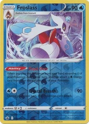 Froslass - 036/198 - Holo Rare Reverse Holo Sword &amp; Shield: Chilling Reign Reverse Holo Singles