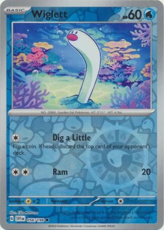 Wiglett - 056/198 - Common Reverse Holo Scarlet &amp; Violet (Base Set) Reverse Holo Singles