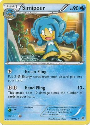 Simipour - 42/162 - Rare XY: Breakthrough Singles