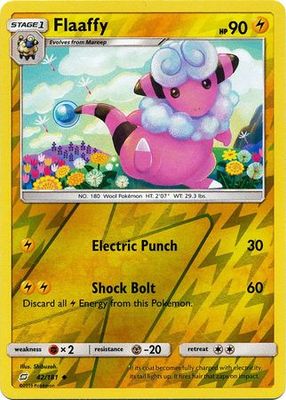Flaaffy - 42/181 - Uncommon Reverse Holo Sun &amp; Moon: Team Up Reverse Holo Singles (Español)