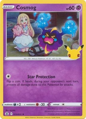 Cosmog - 13/25 - Holo Rare Celebrations Singles