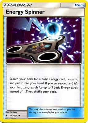 Energy Spinner - 170/214 - Uncommon Sun &amp; Moon: Unbroken Bonds Singles