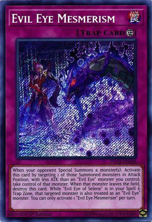 SH Evil Eye Mesmerism - INCH-EN038 - Secret Rare 1st Edition The Infinity Chasers Singles