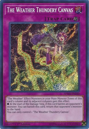 The Weather Thundery Canvas - SPWA-EN040 - Secret Rare 1st Edition Spirit Warriors Singles