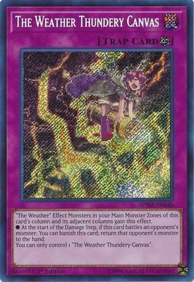 The Weather Thundery Canvas - SPWA-EN040 - Secret Rare 1st Edition Spirit Warriors Singles