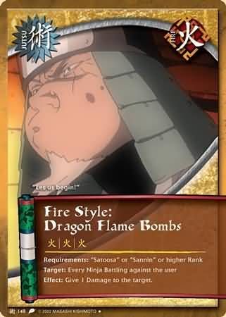 Fire Style: Dragon Flame Bombs - J-148 - Uncommon Naruto: Revenge and Rebirth