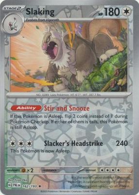 Slaking - 162/193 - Holo Rare Reverse Holo Scarlet &amp; Violet: Paldea Evolved Reverse Holo Singles