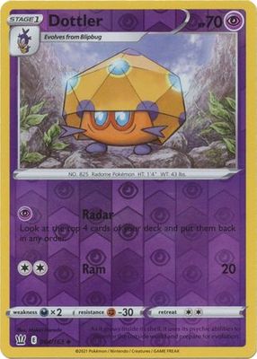 Dottler - 064/163 - Uncommon Reverse Holo Sword &amp; Shield: Battle Styles Reverse Holo Singles