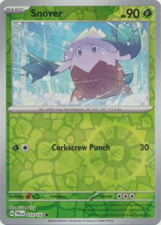 Snover - 010/193 - Common Reverse Holo Scarlet &amp; Violet: Paldea Evolved Reverse Holo Singles