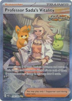 SJ Professor Sada&#39;s Vitality - 256/182 - Special Illustration Rare Scarlet &amp; Violet: Paradox Rift Singles