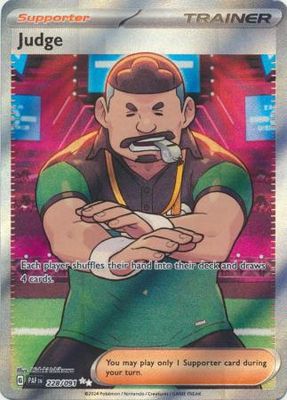 SJ Judge - 228/091 - Illustration Rare Scarlet &amp; Violet: Paldean Fates Singles