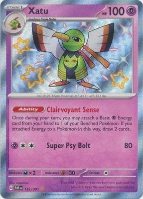 SJ Xatu - 152/091 - Shiny Rare Scarlet &amp; Violet: Paldean Fates Singles
