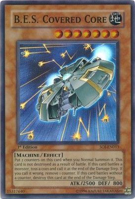 B.E.S. Covered Core - SOI-EN013 - Super Rare 1st Edition Shadow of Infinity [SOI] 1st Edition Singles