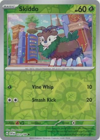 Skiddo - 011/198 - Common Reverse Holo Scarlet &amp; Violet (Base Set) Reverse Holo Singles