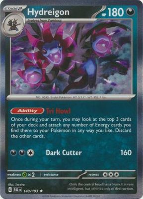 Hydreigon - 140/193 - Holo Rare Scarlet &amp; Violet: Paldea Evolved Singles