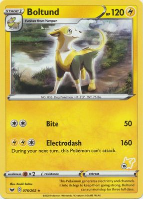 Boltund - 076/202 - Pikachu Deck (Pikachu Symbol 16) Battle Academy Box Set 2022
