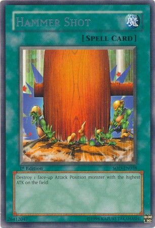 Hammer Shot - SOD-EN038 - Rare 1st Edition Soul of the Duelist [SOD] 1st Edition Singles