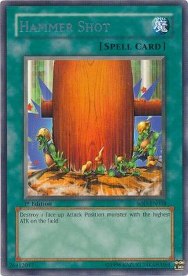 Hammer Shot - SOD-EN038 - Rare 1st Edition Soul of the Duelist [SOD] 1st Edition Singles