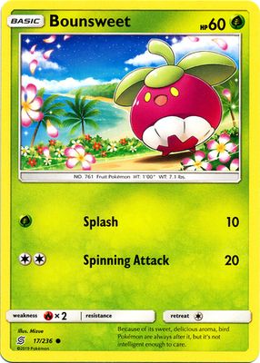 Bounsweet - 17/236 - Common Sun &amp; Moon: Unified Minds Singles