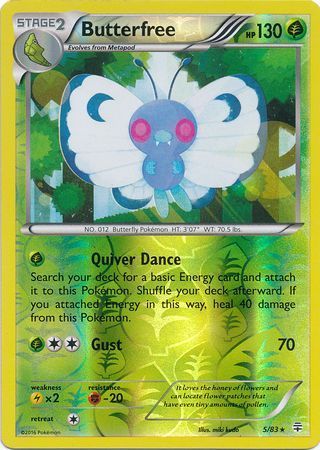 Butterfree - 5/83 - Holo Rare Reverse Holo Generations Reverse Holo Singles