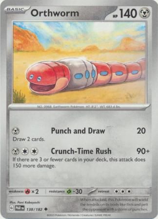 Orthworm - 138/182 - Uncommon Scarlet &amp; Violet: Paradox Rift Singles