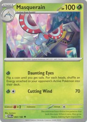 Masquerain - 002/182 - Uncommon Scarlet &amp; Violet: Paradox Rift Singles