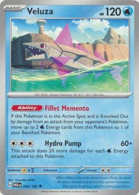 Veluza - 054/182 - Uncommon Scarlet &amp; Violet: Paradox Rift Singles