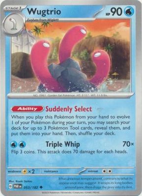 Wugtrio - 053/182 - Uncommon Scarlet &amp; Violet: Paradox Rift Singles