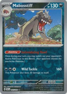 Mabosstiff - 063/091 - Holo Rare Reverse Holo Scarlet &amp; Violet: Paldean Fates Reverse Holo Singles