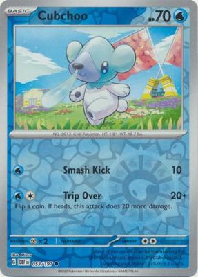 Cubchoo - 053/197 - Common Reverse Holo Scarlet &amp; Violet: Obsidian Flames Reverse Holo Singles